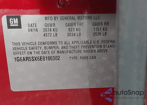 2014 Cadillac Cts Luxury z USA, uszkodzony, nr VIN 1G6AR5SX6E0186302